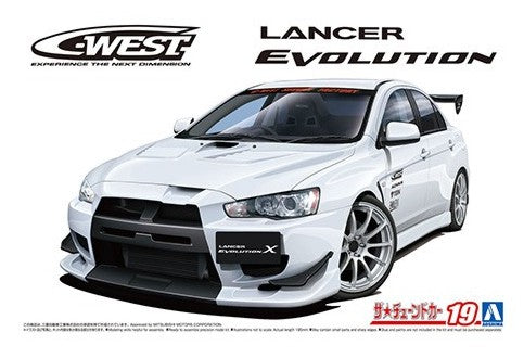 Aoshima 58978 1/24 2007 Mitsubishi Lancer Evolution X 4-Door Car