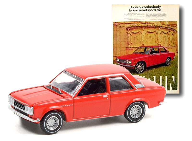 Greenlight 39080-C 1/64 Scale 1972 Datsun 510 Under Our Sedan Body Lurks