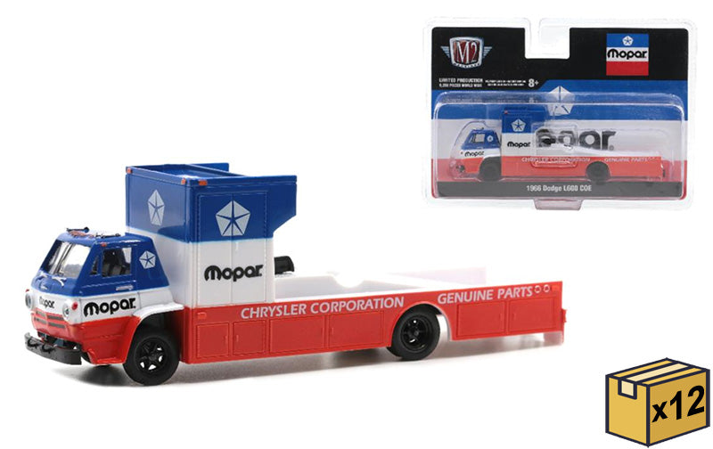 M2Machines 39100-HS02-CASE 1/64 Scale Mopar - 1966 Dodge L600 COE Car Hauler
