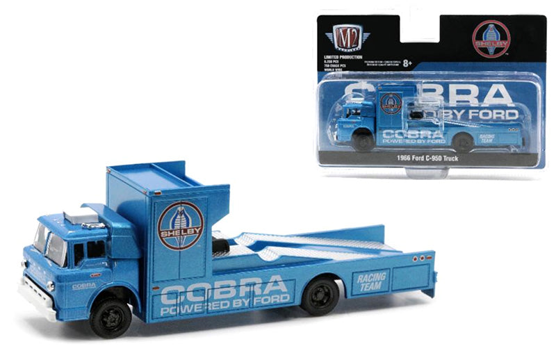 M2Machines 39100-HS03 1/64 Scale Shelby Cobra - 1966 Ford C-950 Car Hauler