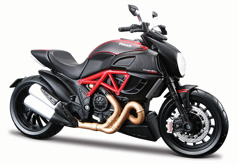Maisto 39196RBK 1/12 Scale Ducati Diavel Carbon Motorcycle