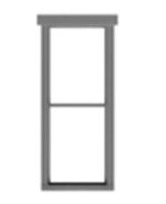 Tichy Trains 8244 HO 1/1 Dbl Hung Window w/Fancy Trim, Glazing & Shades 29"w x 78"h (12) (D)