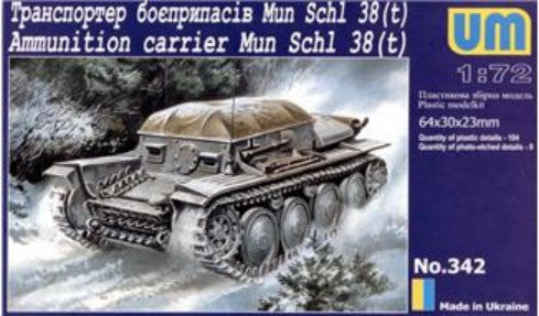 Unimodel 342 1/72 38(t) WWII Ammunition Carrier