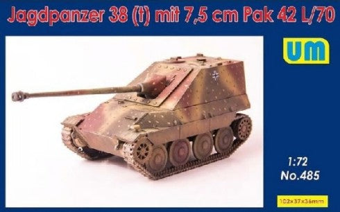 Unimodel 485 1/72 Jagdpanzer 38(t) Tank w/7.5cm Pak 42 L/70 Gun