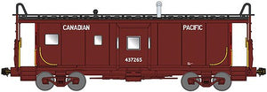 Bluford Shops 42090 N Scale International Car Bay Window Caboose Phase 2 - Ready to Run -- Canadian Pacific 437265 (As-Delivered, Boxcar Red, black)