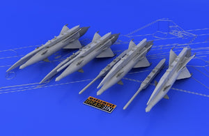 Eduard 648040 1/48 Aircraft- RS2US/AA1 Alkali Missiles for MiG17, 19, 21PF/PFM/MF & Su9 (Resin)(D)