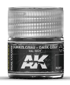AK Interactive RC57 Real Colors: Dark Grey RAL7021 Acrylic Lacquer Paint 10ml Bottle