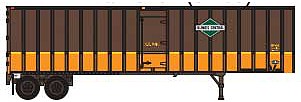 Trainworx 4040605 N Scale Flexi-Van 40' Exterior-Post Semi Trailer with Curb Door - Assembled -- Illinois Central 5 (brown, orange, yellow, green diamond logo)