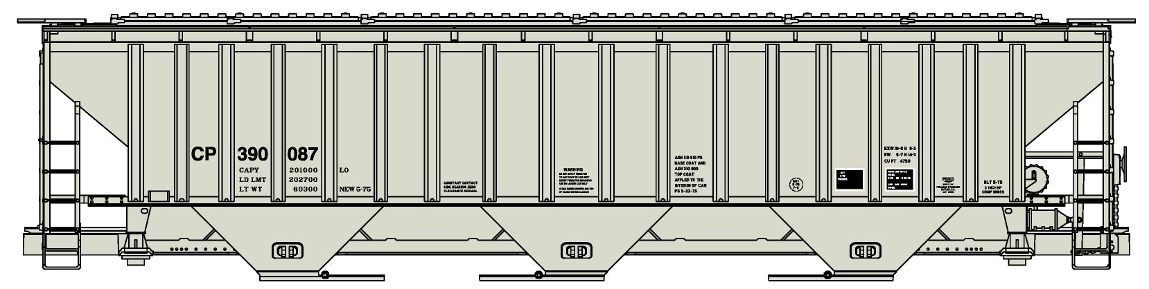 Accurail 6545 Ho Ps Cvd Hopper Cp
