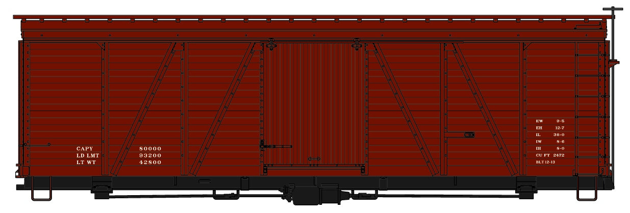 Accurail 1199 Ho 36' Fowler Wd Boxcar Data