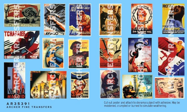Archer Fine Transfers 35391 1/35 Spanish Civil War Propaganda Posters (18)