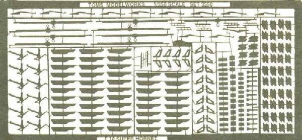 Toms Model Works 3550 1/350 F18 Super Hornet Detail Set for 12 TSM Aircrafts (D)