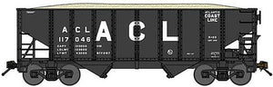 Bluford Shops 65214 N Scale 8-Panel 2-Bay Open Hopper with Load - Ready to Run -- Atlantic Coast Line 117072 (black, Large ACL)