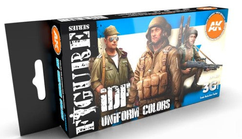 AK Interactive 11631 Figures Series: IDF Uniforms Acrylic Paint Set (6 Colors) 17ml Bottles