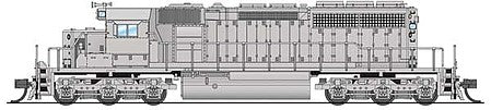 Broadway Limited 6206 N Scale EMD SD40-2 Low Nose - Sound and DCC - Paragon4 -- Undecorated