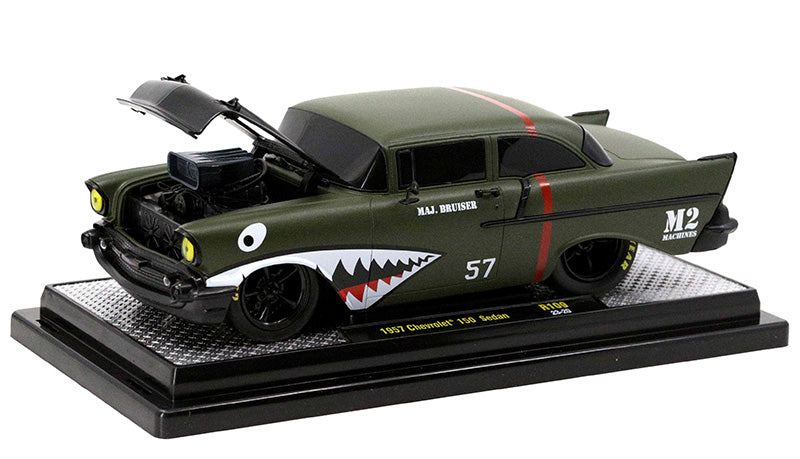 M2Machines 40300-109B 1/24 Scale Maj. Bruiser - 1957 Chevrolet 150 Sedan