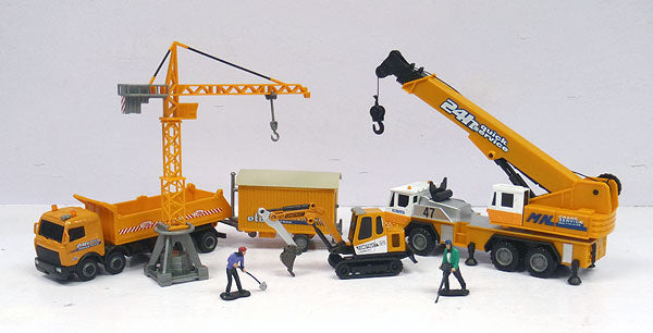 Cararama 404-014 1/60 Scale Crane and Construction Playset Made of diecast metal