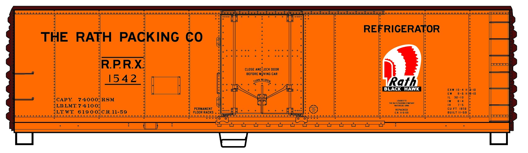 Accurail 8524 Ho 40' Pd Stl Reefer Rath Pack