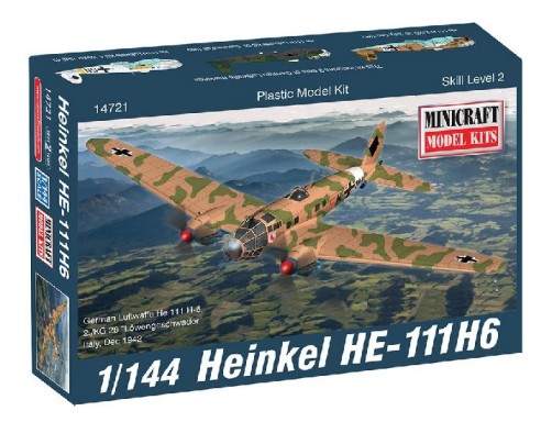 Minicraft 14721 1/144 Heinkel He111H6 Luftwaffe Bomber