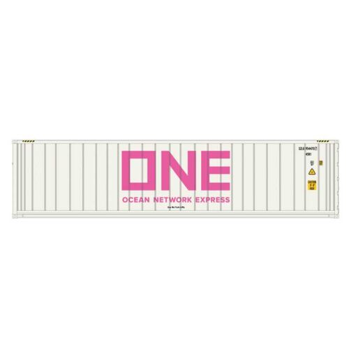Atlas 3006356 O Scale 40' Reefer Container - Assembled -- Ocean Network Express ONE (white, magenta)