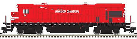 Atlas 10003627 HO Scale GE B23-7 Phase 1 Low Nose - Standard DC - Master Silver -- Minnesota Commercial 43 (red, white)