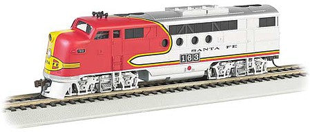 Bachmann 68911 HO Scale EMD FT-A - WowSound(R) and DCC -- Santa Fe 163 (Warbonnet, silver, red, yellow)