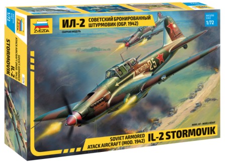 Zvezda 7279 1/72 WWII Soviet IL2 Stormovik Attack Aircraft