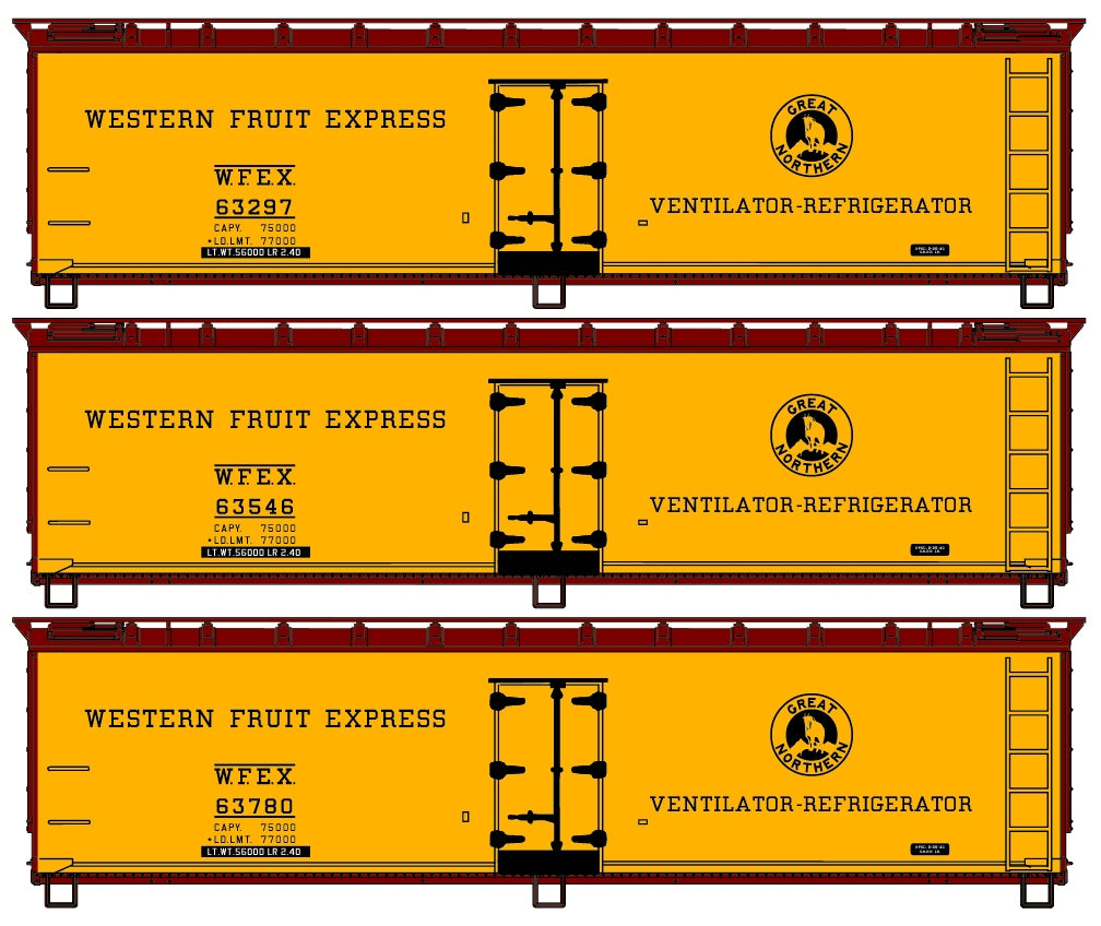 Accurail 8069 Ho 40'Wood Reefer Wfe 3#Set