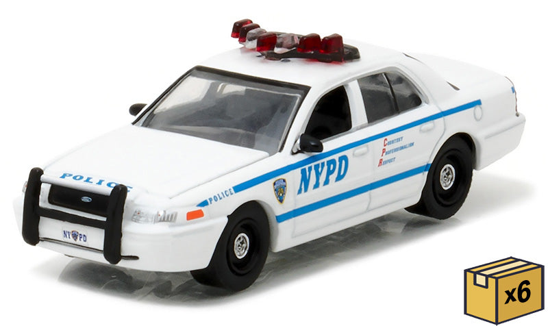 Greenlight 42771-CASE 1/64 Scale NYPD - 2011 Ford Crown Victoria Police Interceptor
