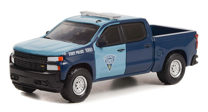 Greenlight 43000-E 1/64 Scale Massachusetts State Police - 2021 Chevrolet Silverado Pickup