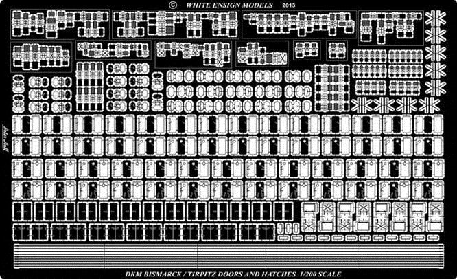 White Ensign Models 2016 1/200 Bismarck, Tirpitz Doors & Hatches