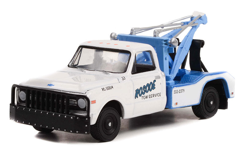 Greenlight 44955-B 1/64 Scale Roscoe Tow Service 1969 Chevrolet C-30 Dually Wrecker