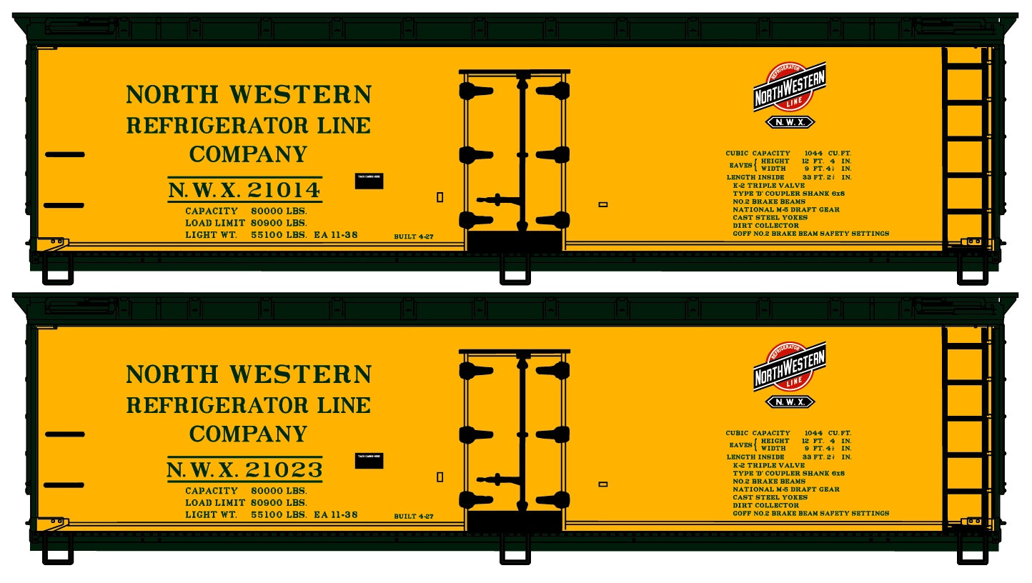 Accurail 1226 Ho 40'Wood Reefer Nw 2#Set