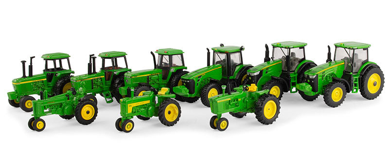 Ertl 45729OTP 1/64 Scale John Deere Decades 9-Piece Tractor Collection
