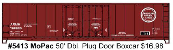 Accurail 5413 Ho 50'Dbl Plug Door Box Mopac