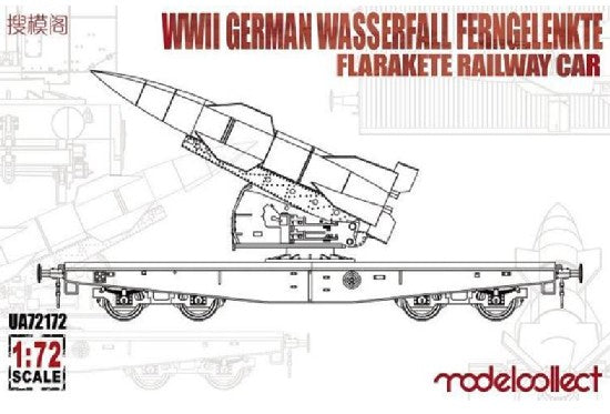 Modelcollect 72172 1/72 WWII German Wasserfall Ferngelenkte Flarakete Missile Railway Car