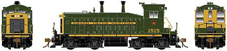 Rapido Trains 27023 HO Scale EMD-GMD SW1200 - Standard DC -- Grand Trunk Western 1516 (As-Delivered, green yellow)
