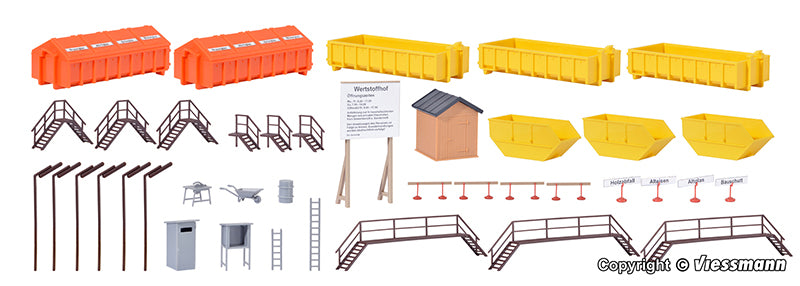 Kibri 38155 1/87 Scale Recycling Center Accessory Set