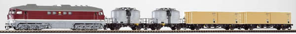 Piko 47010 TT Scale TT Set BR130 Diesel & 4 Freight Cars