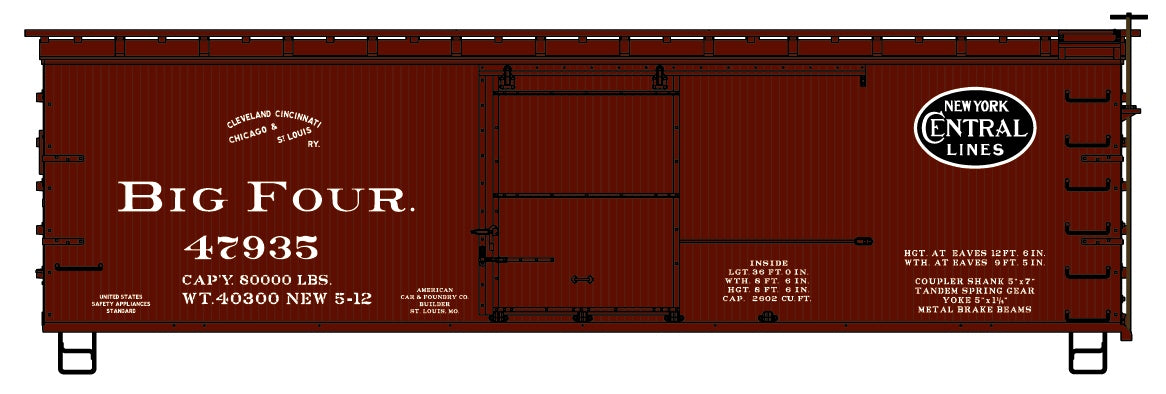Accurail 1711 Ho 36' Ds Wood Bxcar Ccc&Stl