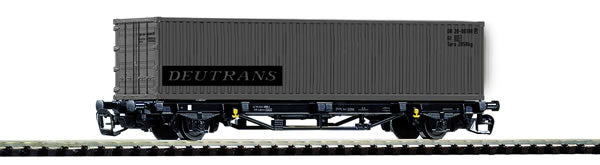 Piko 47723 TT Scale TT Flatcar w/1x40' Container "Deutrans" DR IV