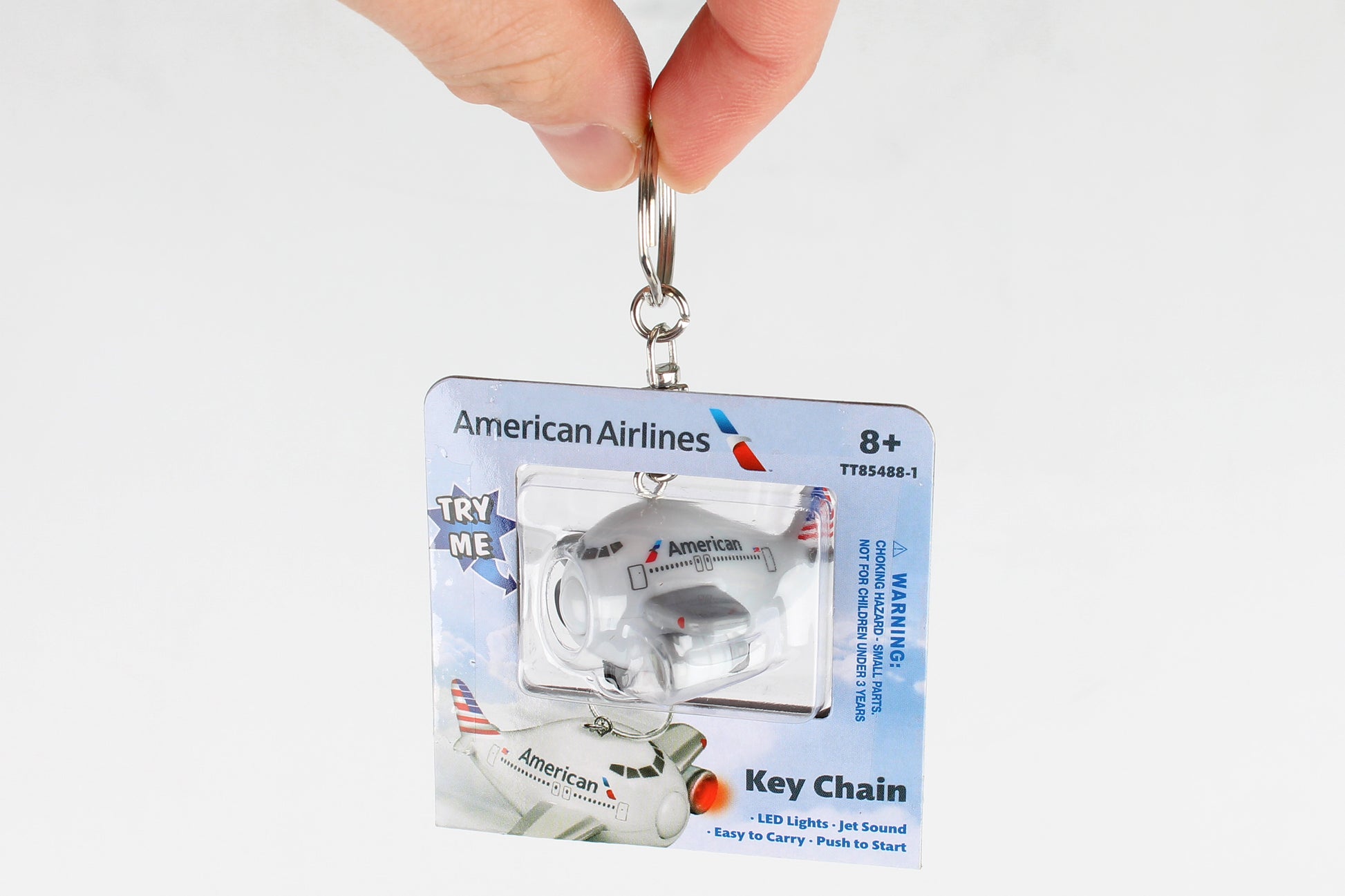 Daron Airplane Keychains W/Light & Sound TT85488-1 American Airlines Keychain W/Light & Sound