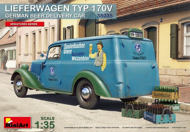 Miniart Models 38035 1/35 German Type 170V Beer Delivery Truck w/Bottles & Crates