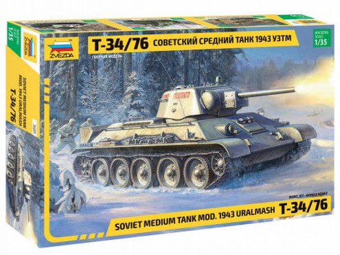 Zvezda 3689 1/35 Soviet T34/76 Mod 1943 Uralmash Medium Tank
