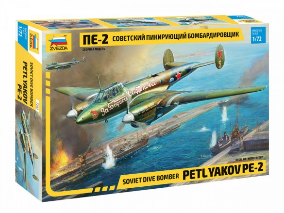 Zvezda 7283 1/72 Soviet Petlyakov Pe2 Dive Bomber