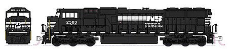 Kato 1767605ls N Scale EMD SD70M with Standard Flat Radiators - LokSound and DCC -- Norfolk Southern #2583 (black, white)