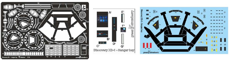 Green Strawberry 7019 1/144 2001 Space Odyssey: Discovery XD1 Hanger Bay Detail Set for MOE (Photo-Etch, Resin & Decals)
