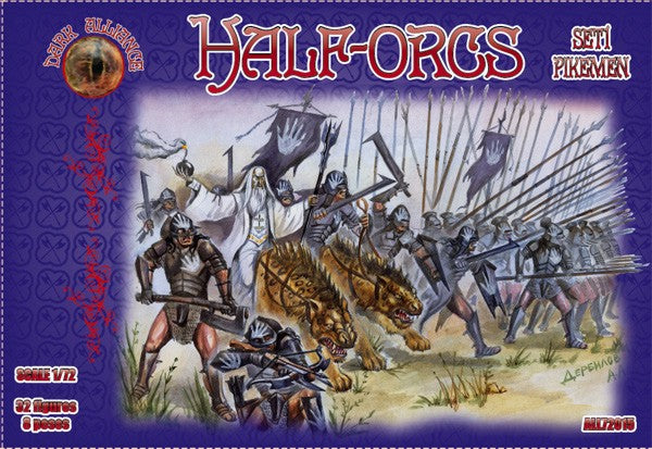Alliance Figures 72015 1/72 Half Orcs Pikemen Set #1 Figures (32)