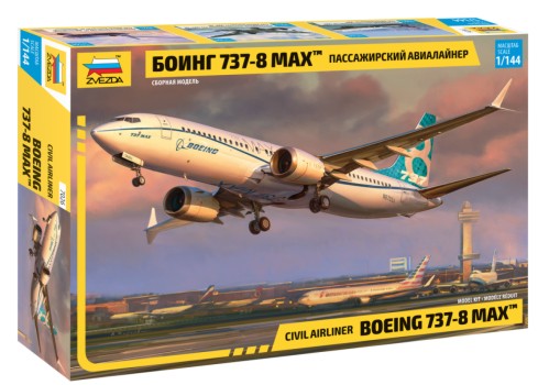Zvezda 7026 1/144 B737-8 MAX Passenger Airliner
