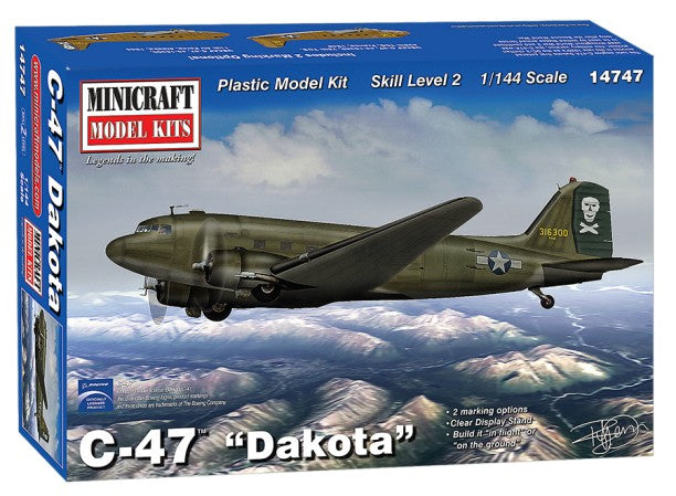 Minicraft 14747 1/144 C47 Dakota USAF Aircraft